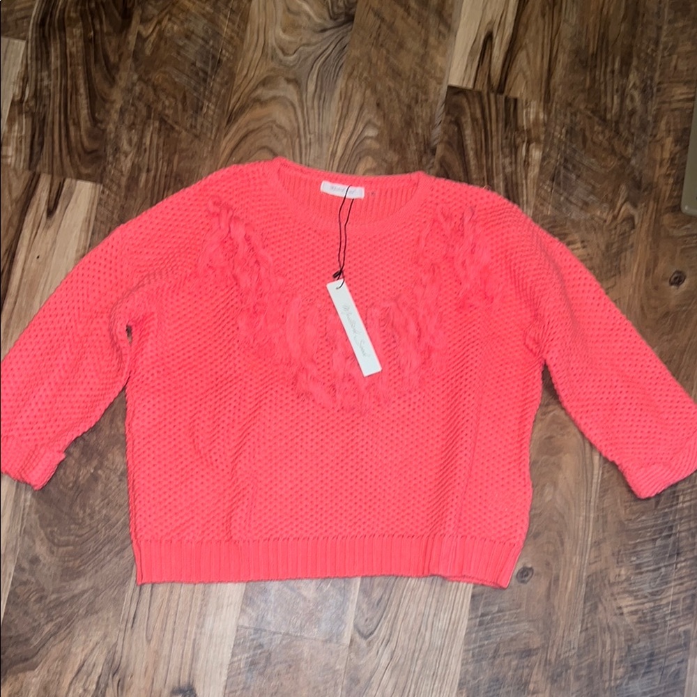 Chicwish Coral Knit Sweater